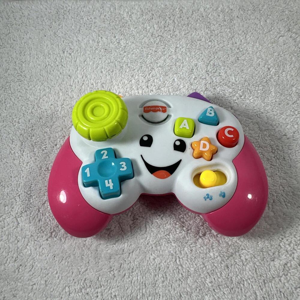 Fisher Price Pink Laugh & Learn Game Controller Sounds Lights Colors 6-36 Months